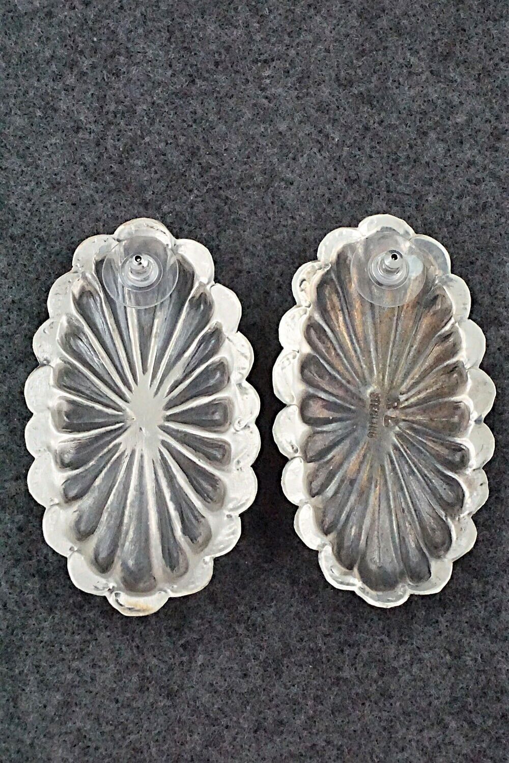 Spiny Oyster and Sterling Silver Earrings - Rita Lee