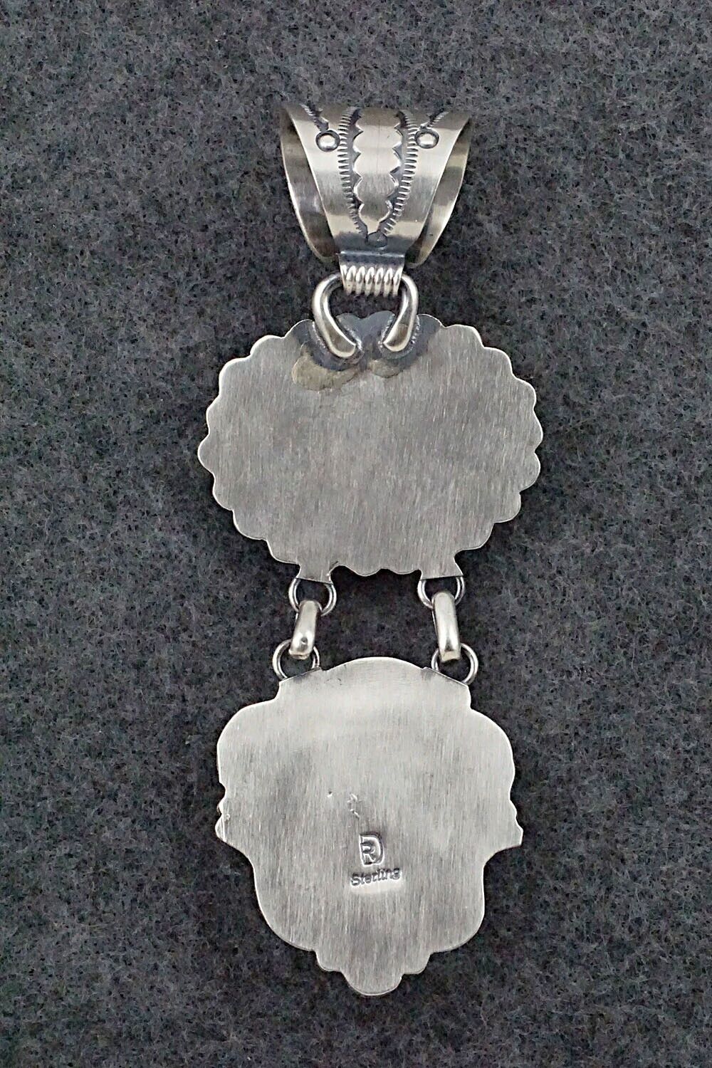Turquoise & Sterling Silver Pendant - Raymond Delgarito