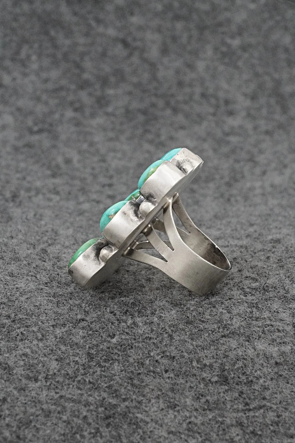 Turquoise & Sterling Silver Ring - Bobby Johnson - Size 9