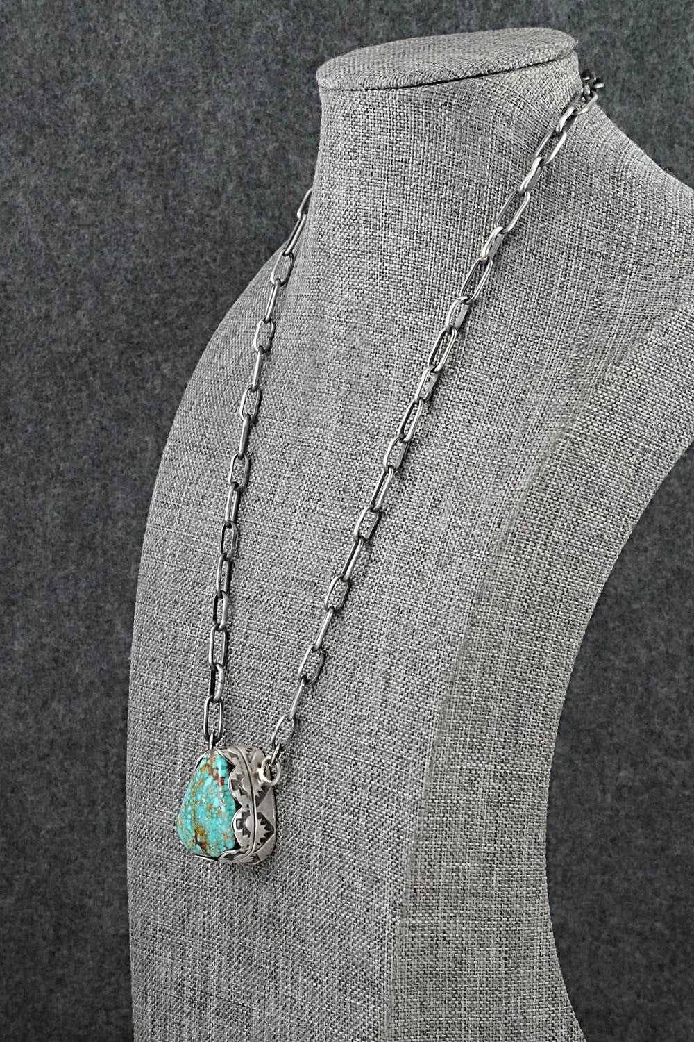 Turquoise & Sterling Silver Necklace - Paul Livingston