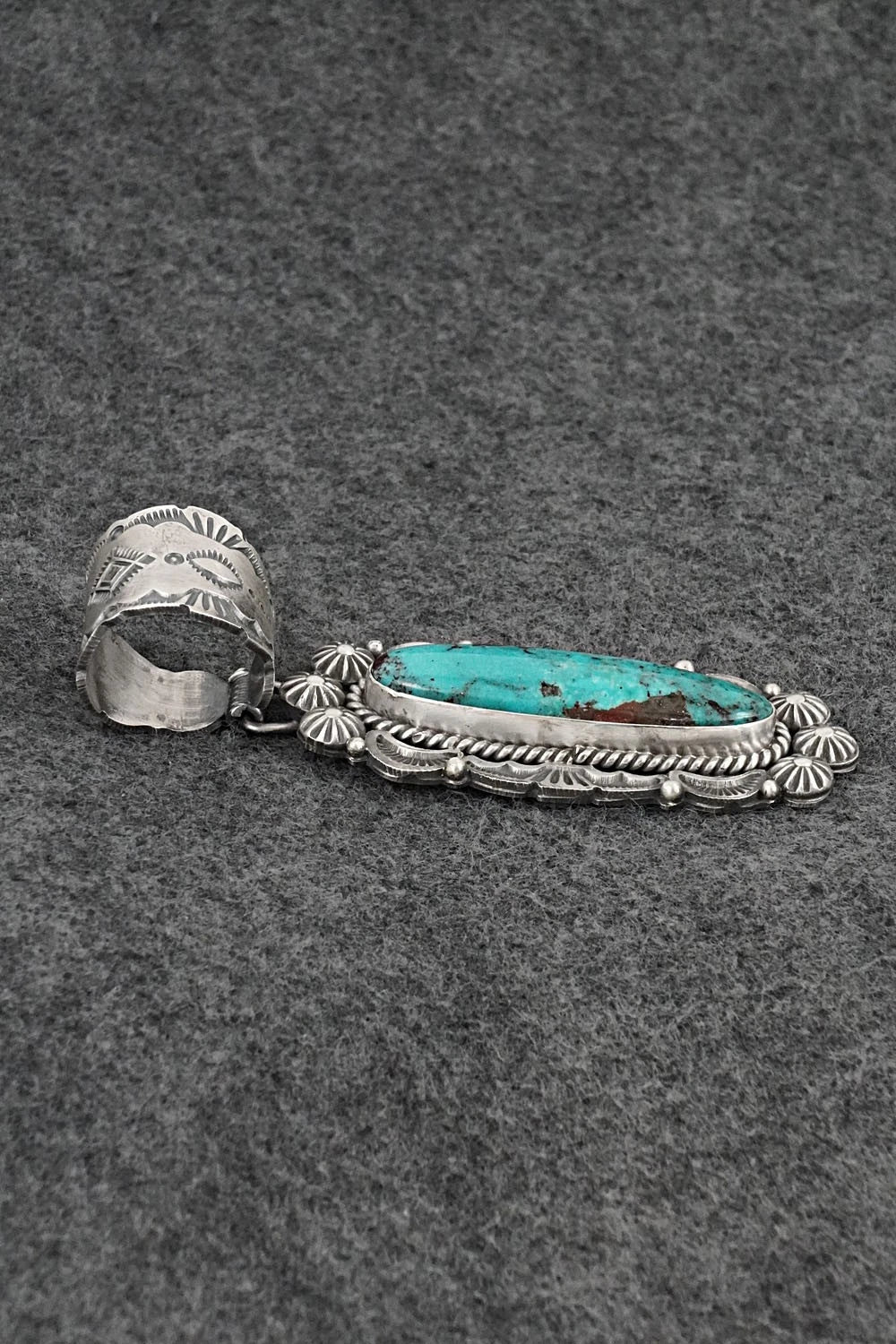 Turquoise & Sterling Silver Pendant - Rosita Calladitto