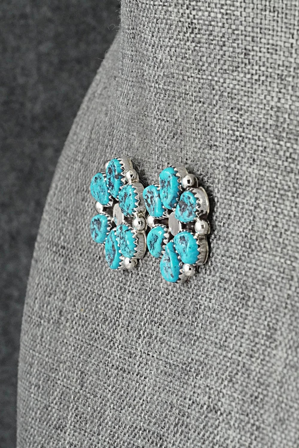 Turquoise & Sterling Silver Earrings - Anthony Brown