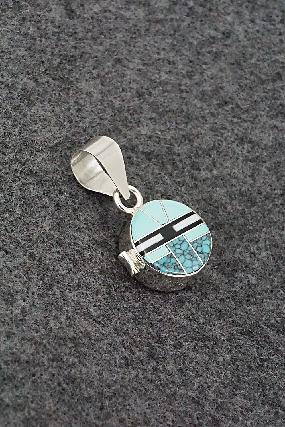 Multi-Stone & Sterling Silver Double-Sided Pendant - Edison Yazzie