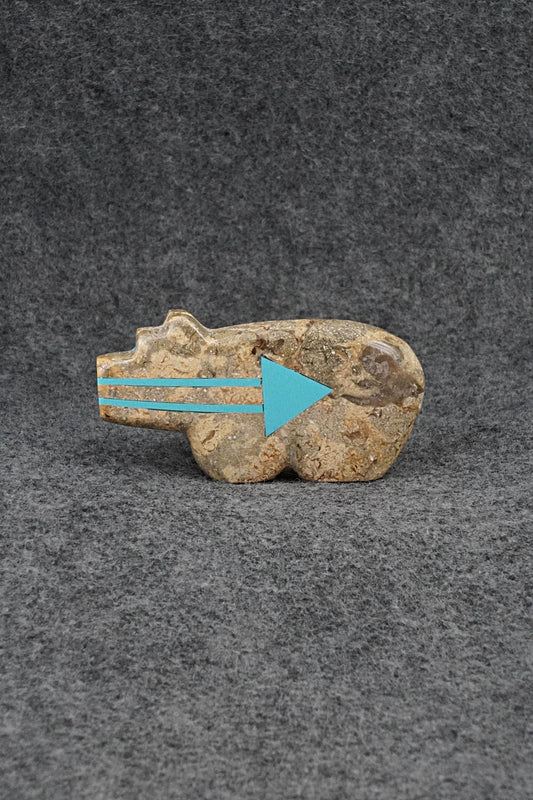 Bear Zuni Fetish Carving - Bernard Laiwakete