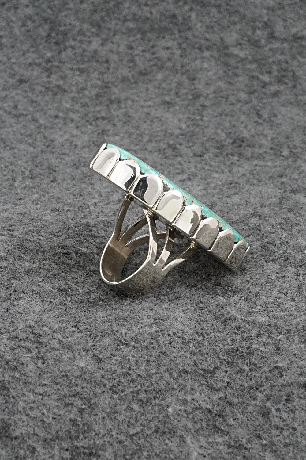 Turquoise & Sterling Silver Ring - Ella Linkin - Size 7.5