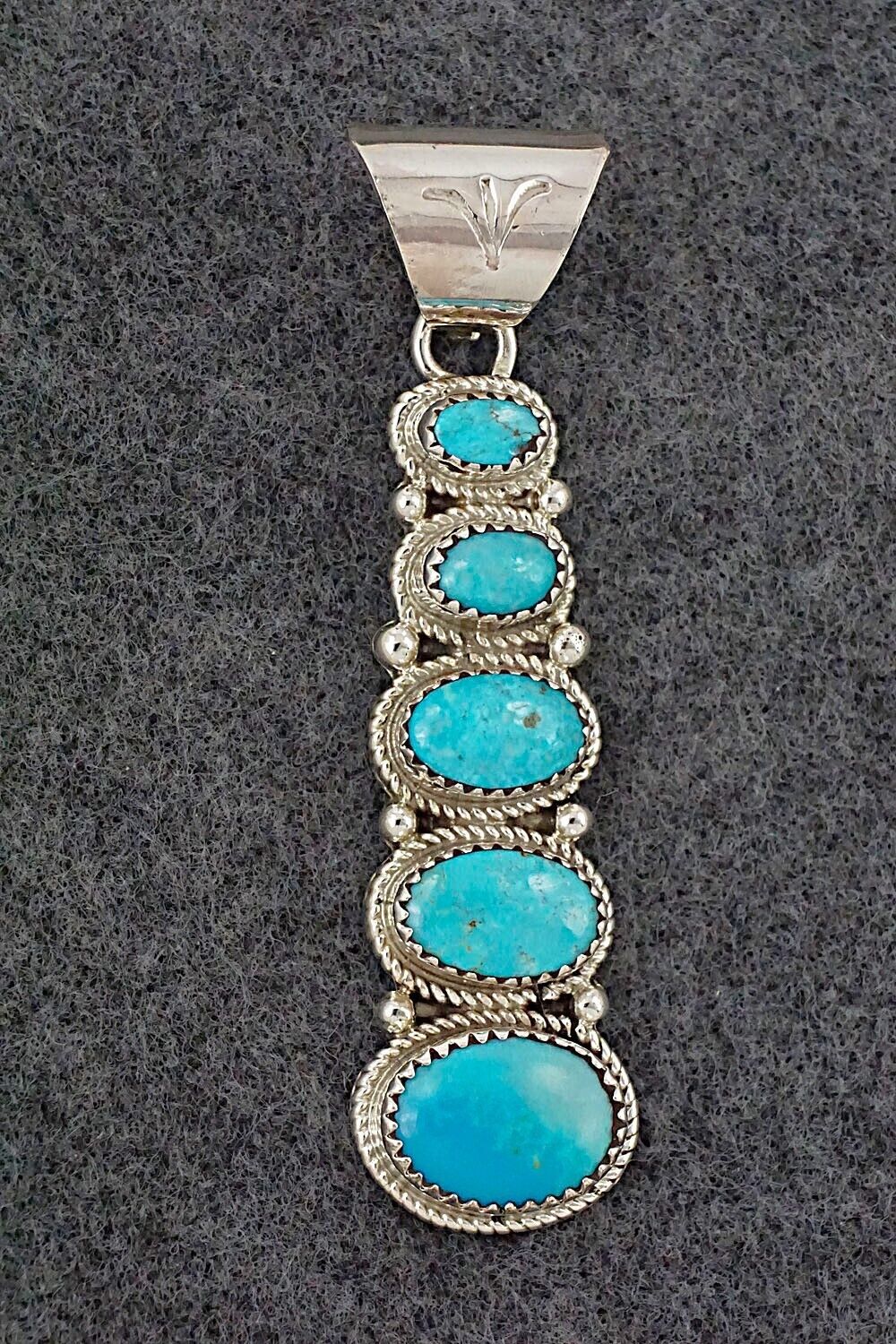 Turquoise & Sterling Silver Pendant - Ernest Hawthorne