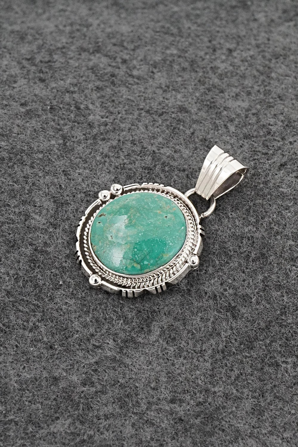Turquoise & Sterling Silver Pendant - Marita Benally