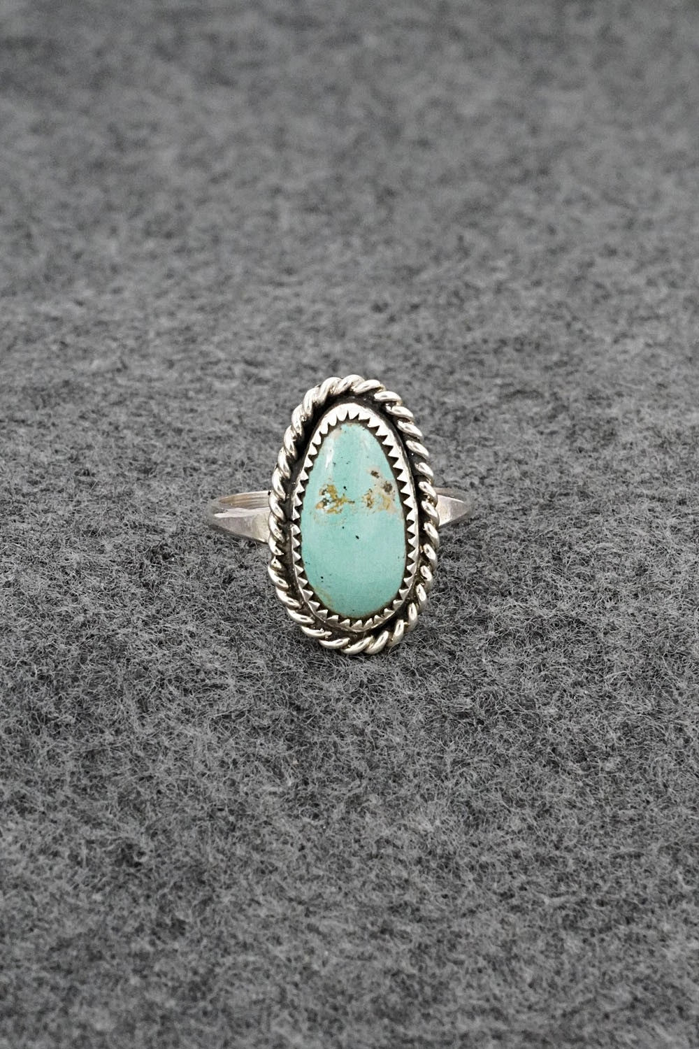 Turquoise & Sterling Silver Ring - Darius Arviso - Size 7.5