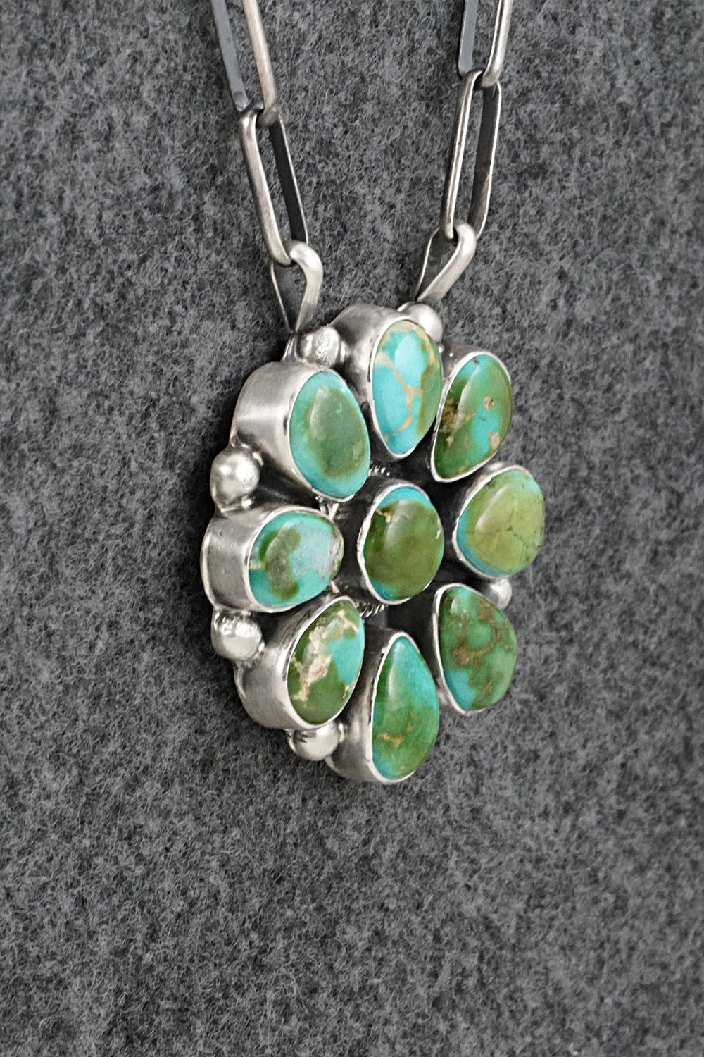 Turquoise & Sterling Silver Necklace - Bobby Johnson