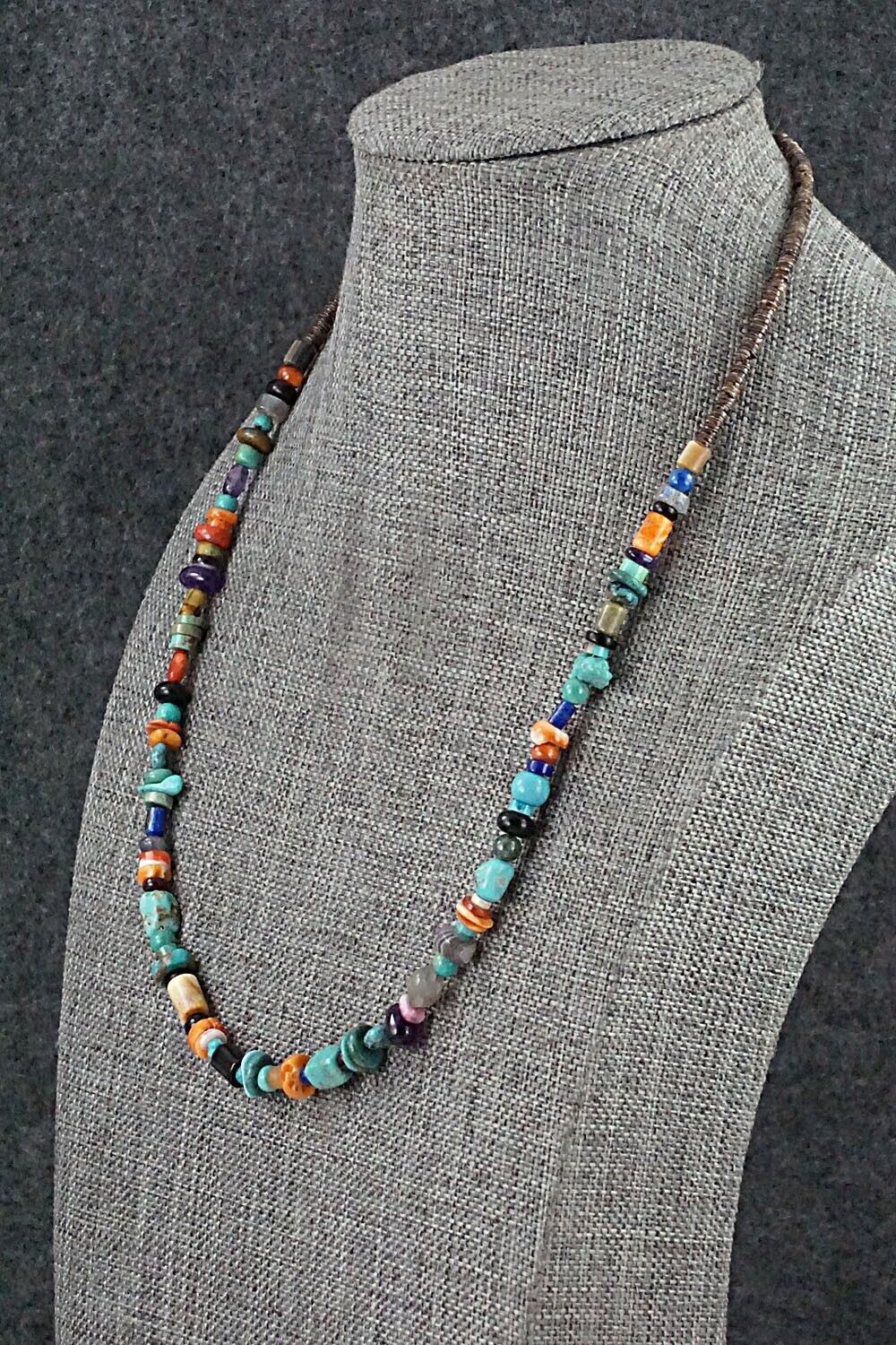 Multi-Stone and Sterling Silver Necklace - Helen Tsosie