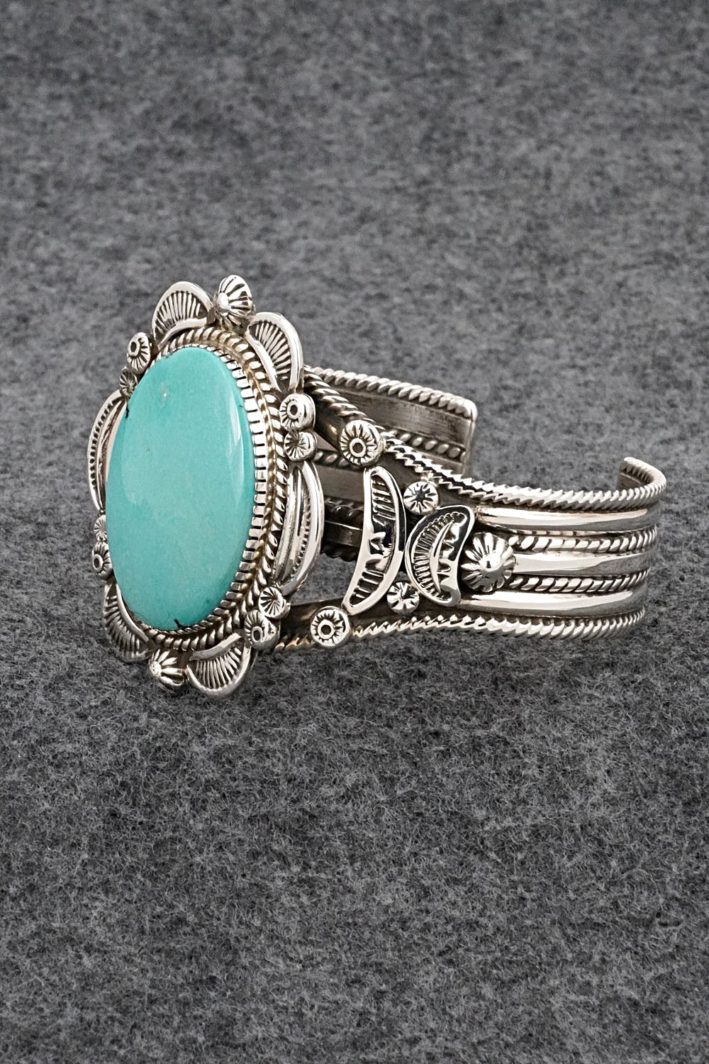 Turquoise & Sterling Silver Bracelet - Ella Linkin