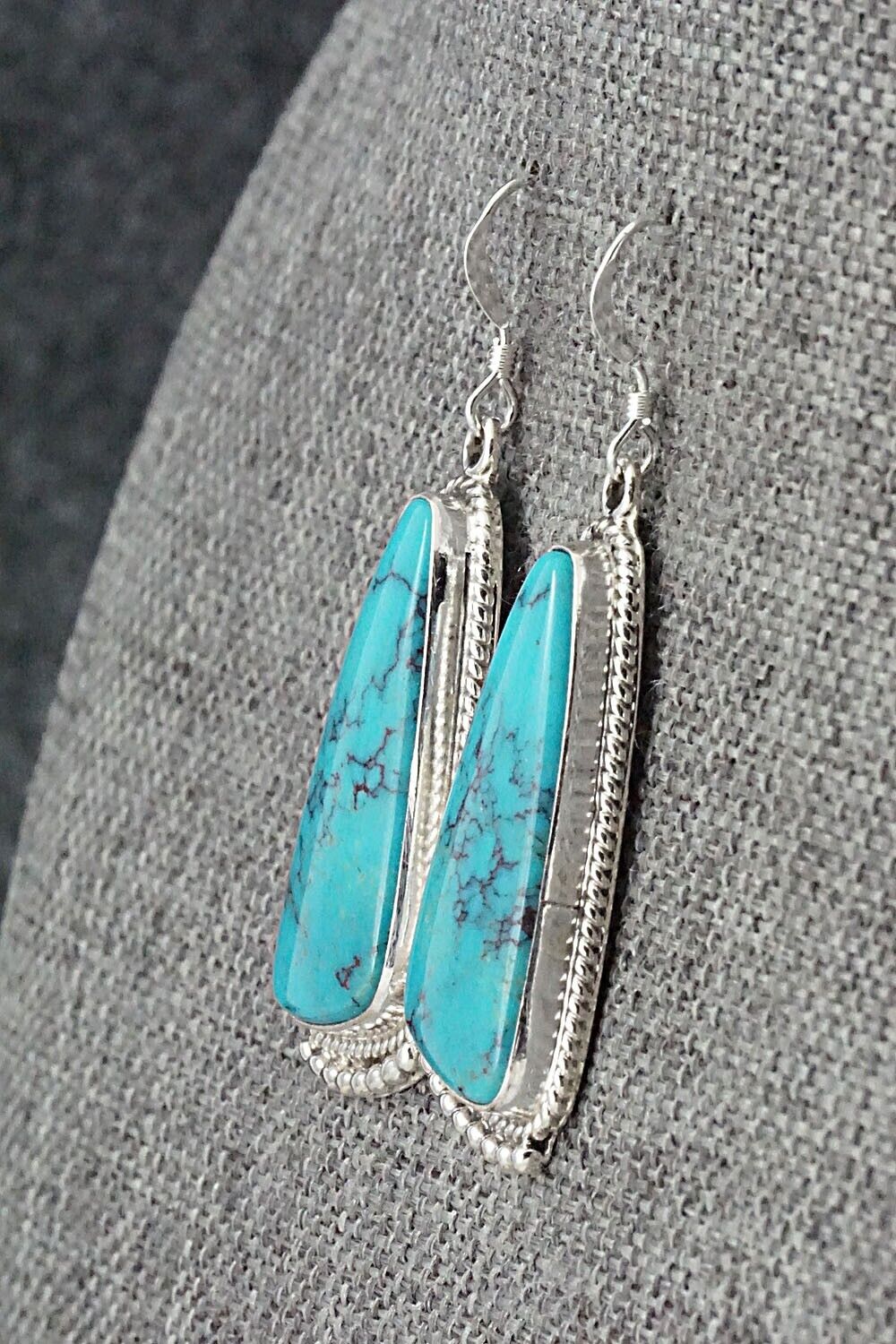 Turquoise & Sterling Silver Earrings - Verley Betone