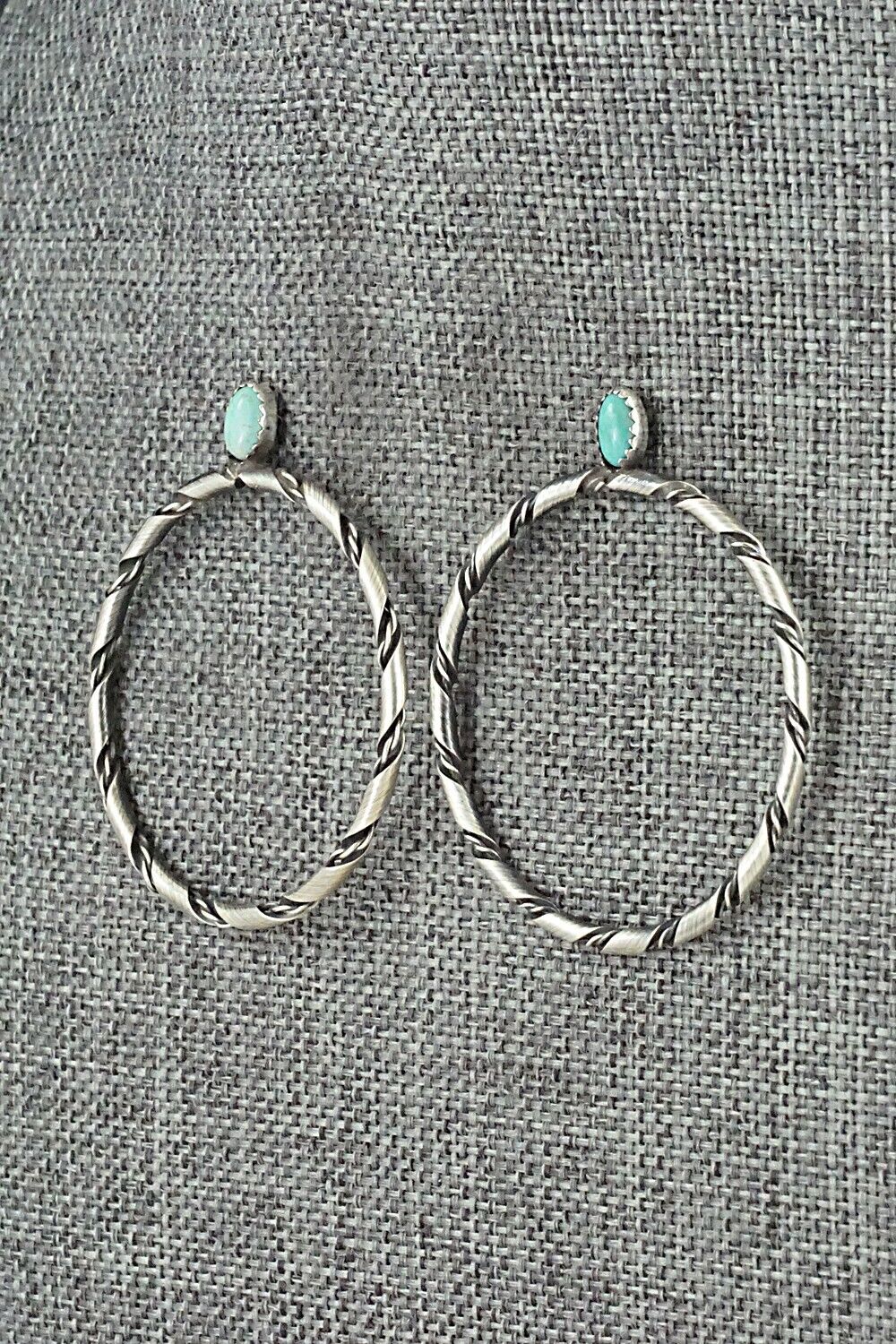 Turquoise & Sterling Silver Earrings - Nashina Tsosie