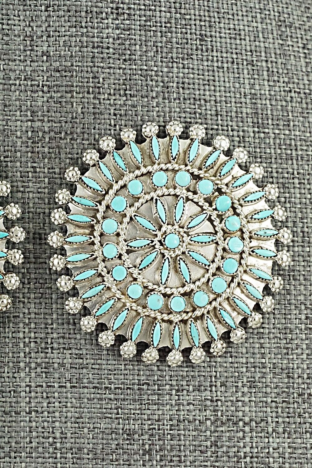 Turquoise & Sterling Silver Earrings - Merlinda Chavez