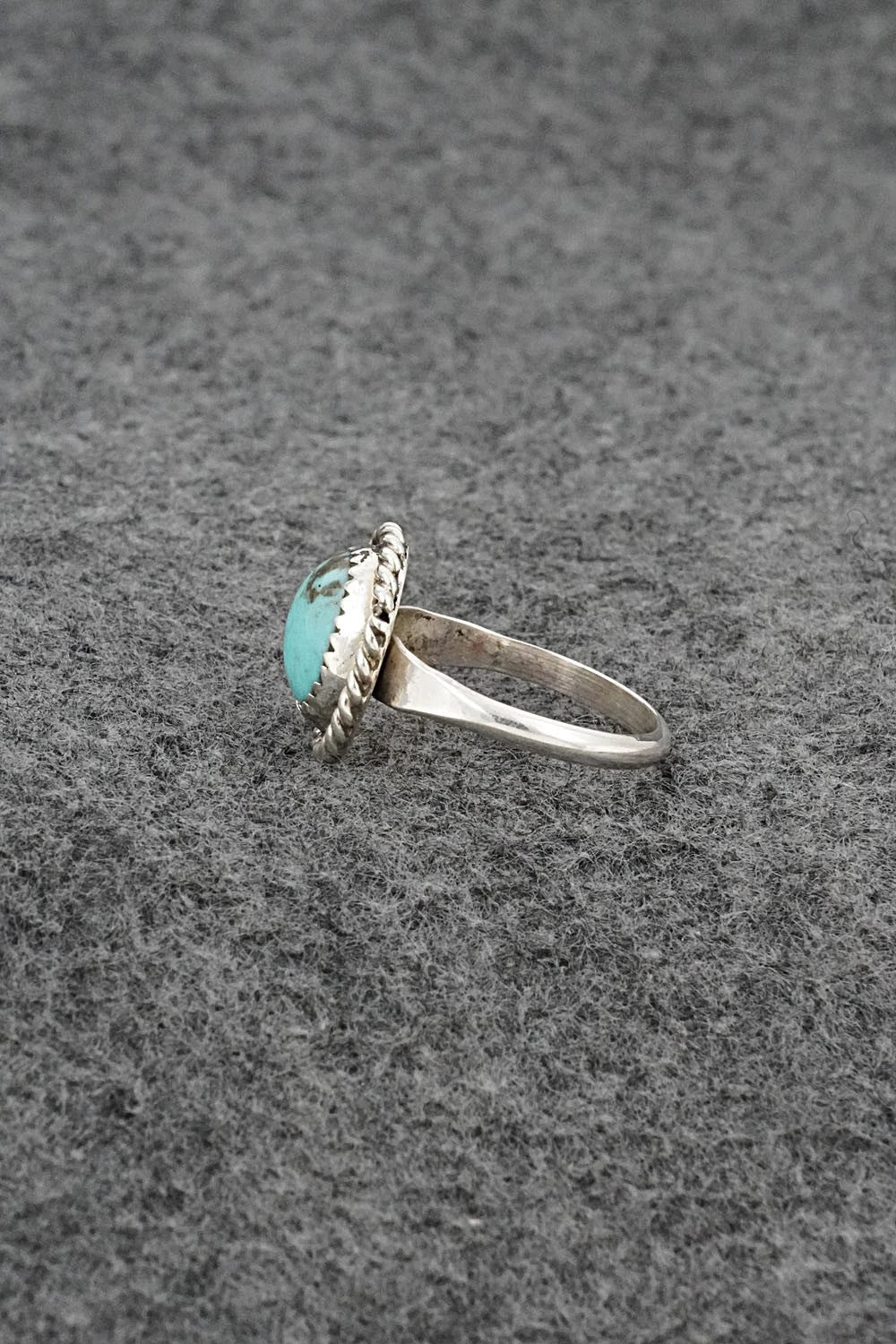 Turquoise & Sterling Silver Ring - Darius Arviso - Size 8