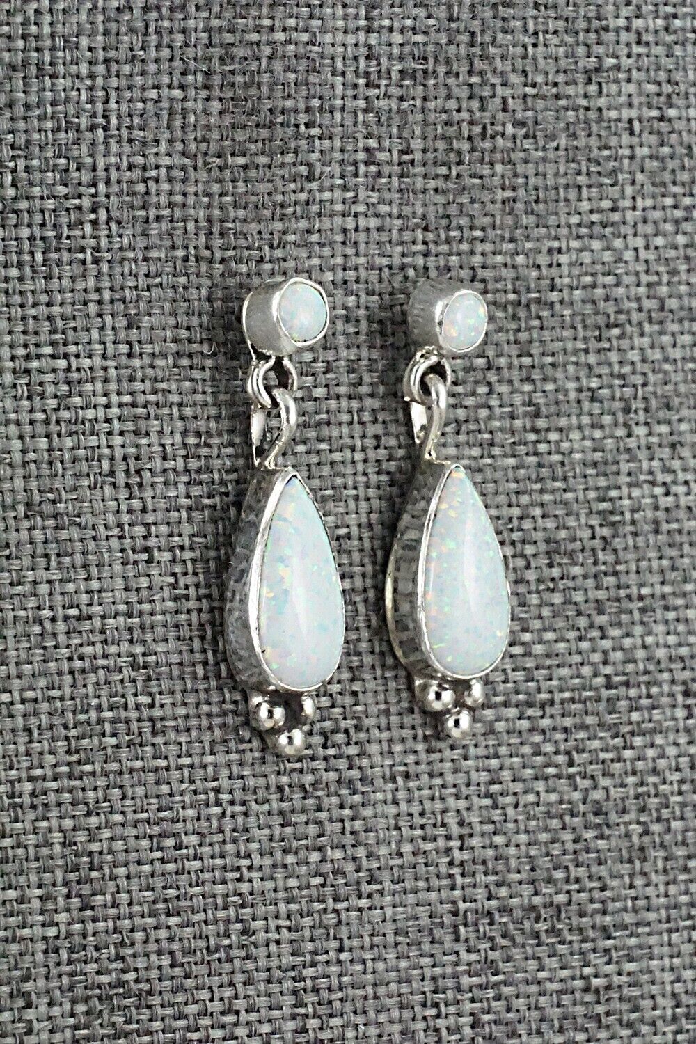 Opalite & Sterling Silver Earrings - Gary Shorty