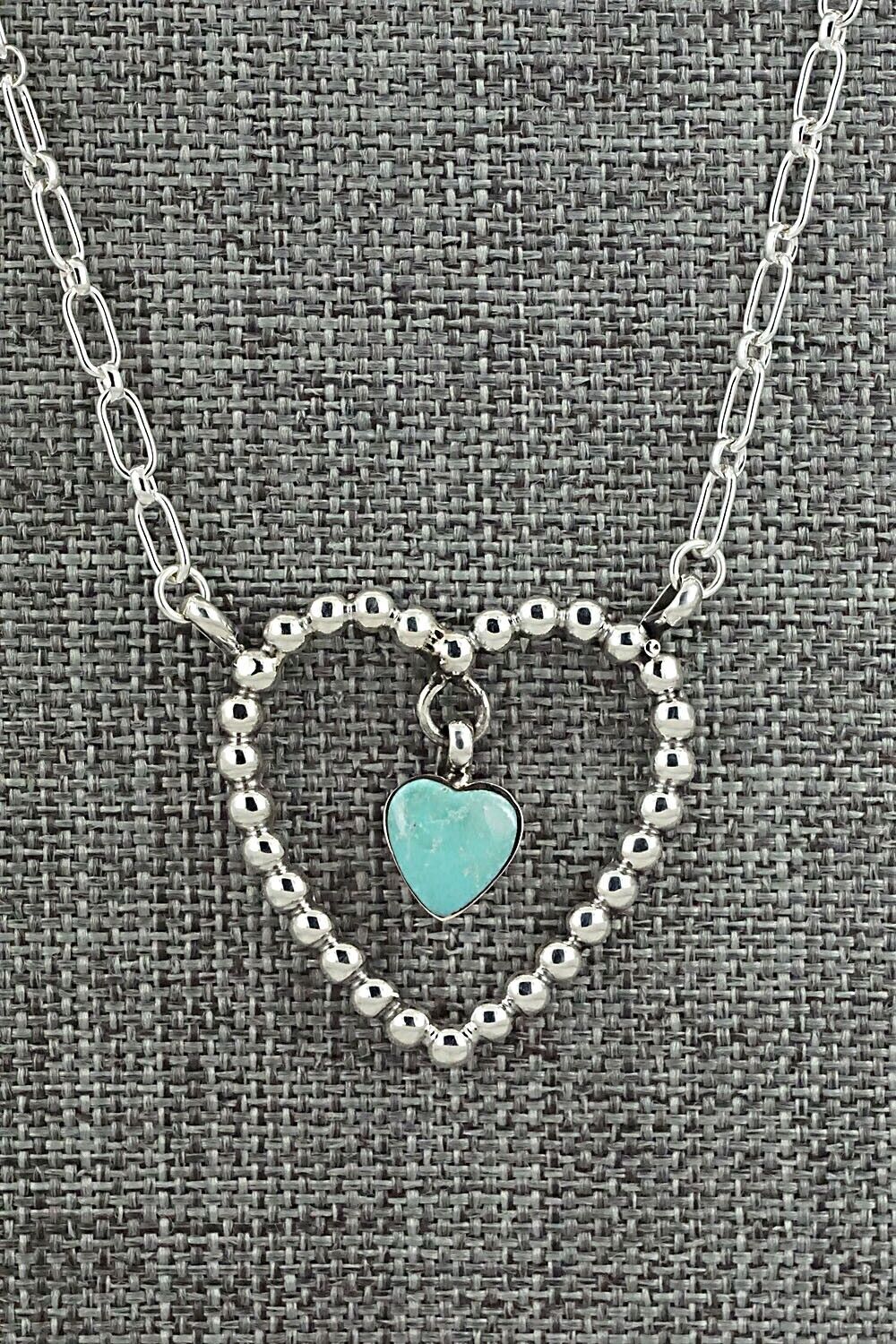 Turquoise & Sterling Silver Necklace - Franklin Johnson