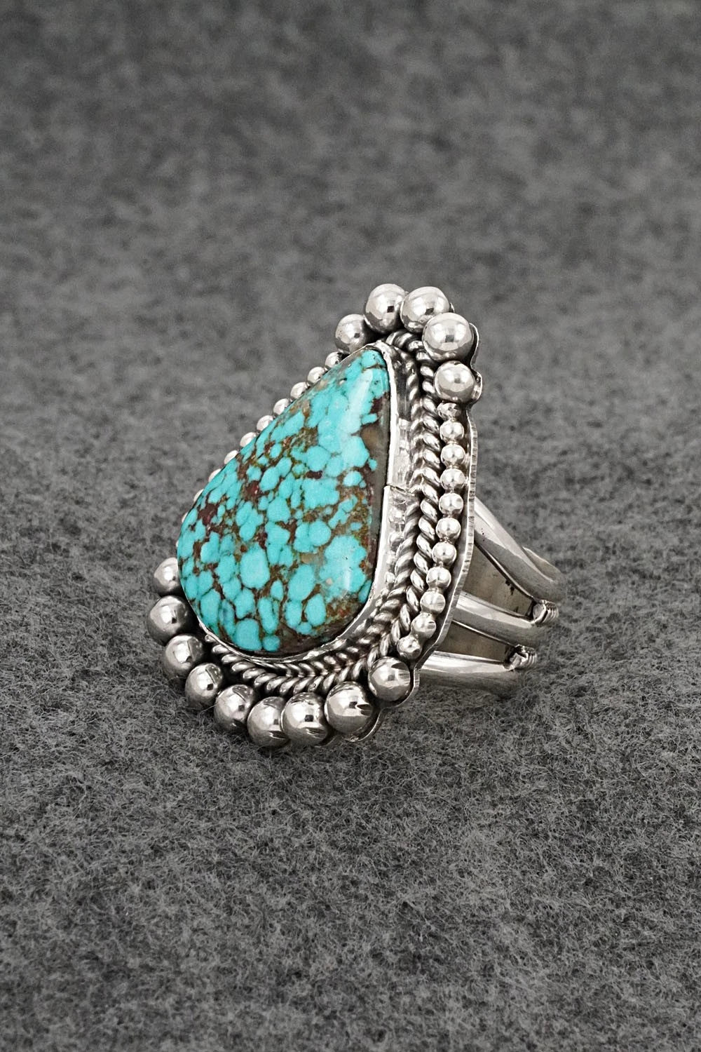 Turquoise & Sterling Silver Ring - Michael Calladitto - Size 9.5