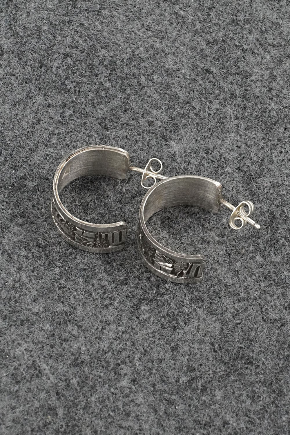 Sterling Silver Hoop Earrings - Elaine Becenti