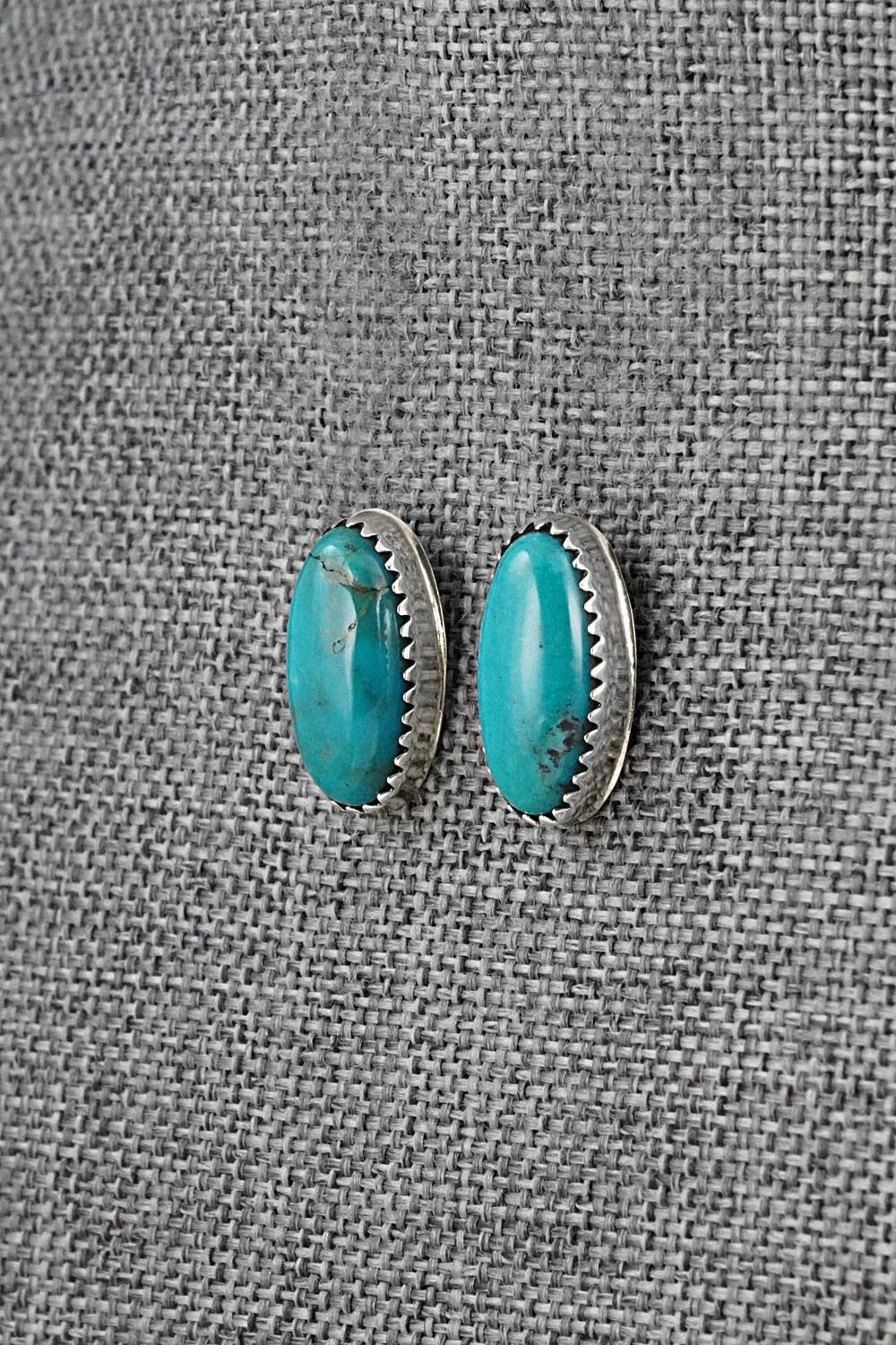 Turquoise & Sterling Silver Necklace and Earrings Set - Murray Hannaweeka