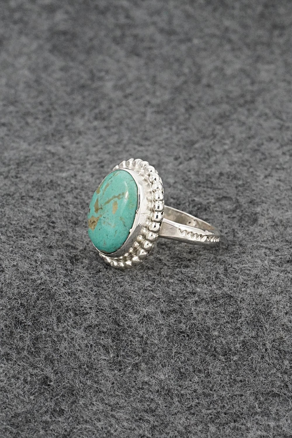 Turquoise & Sterling Silver Ring - Darius Arviso - Size 9.5