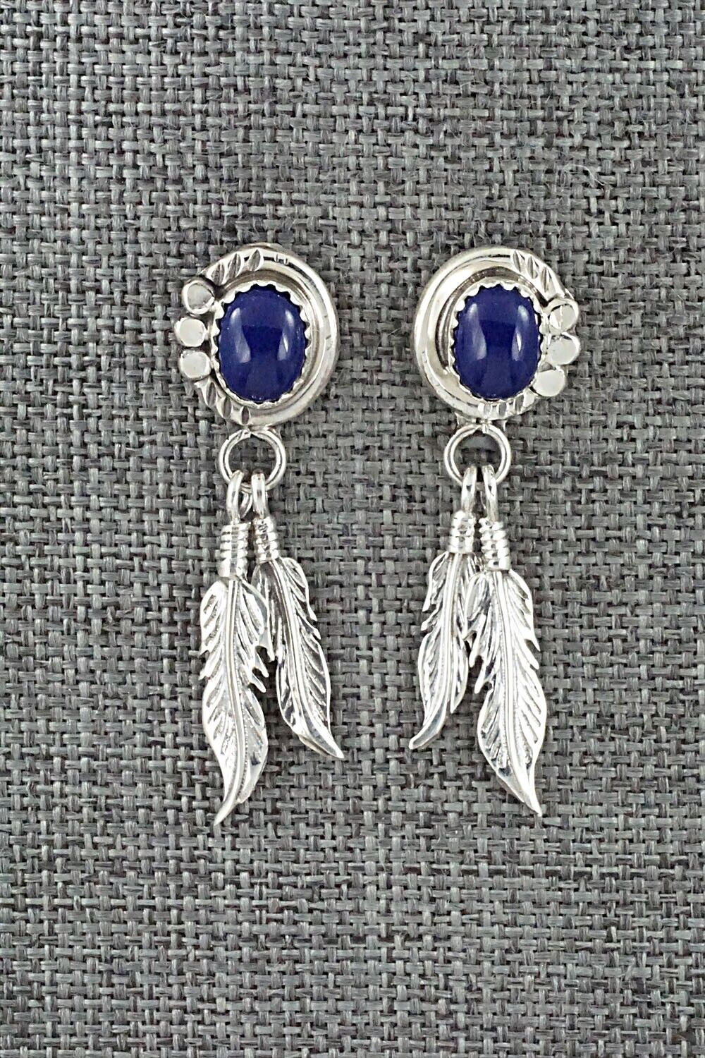 Lapis & Sterling Silver Earrings - Etta Larry