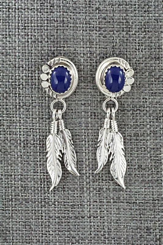Lapis & Sterling Silver Earrings - Etta Larry
