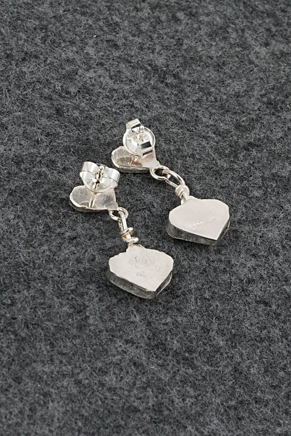 Turquoise & Sterling Silver Inlay Earrings - Ola Eriacho