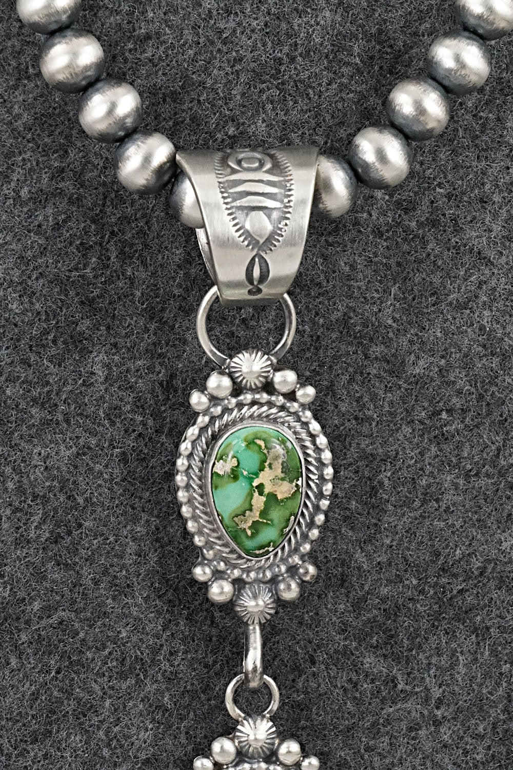 Turquoise & Sterling Silver Necklace - Tom Lewis