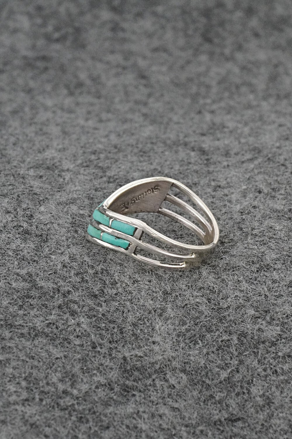 Turquoise & Sterling Silver Ring - Andrew Enrico - Size 7