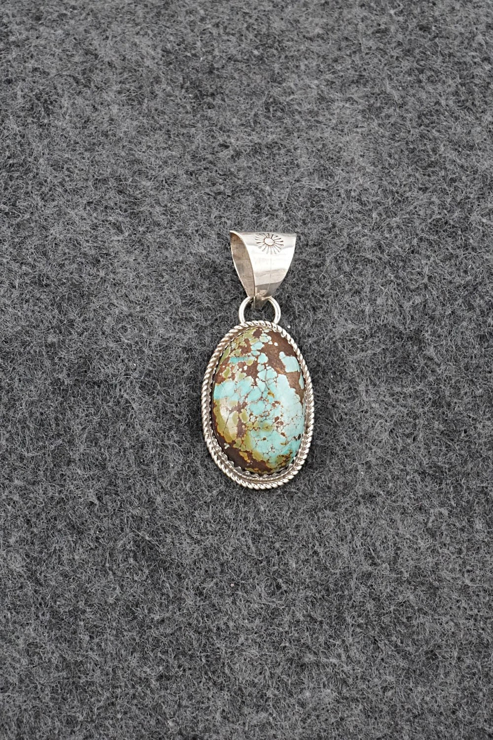 Turquoise & Sterling Silver Pendant - Ernest Hawthorne