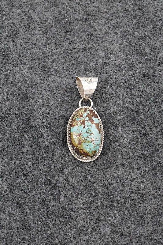 Turquoise & Sterling Silver Pendant - Ernest Hawthorne