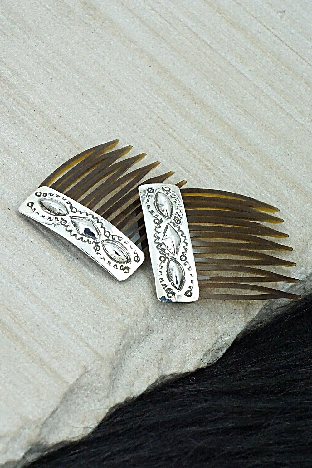 Sterling Silver Hair Combs - Jennie Blackgoat