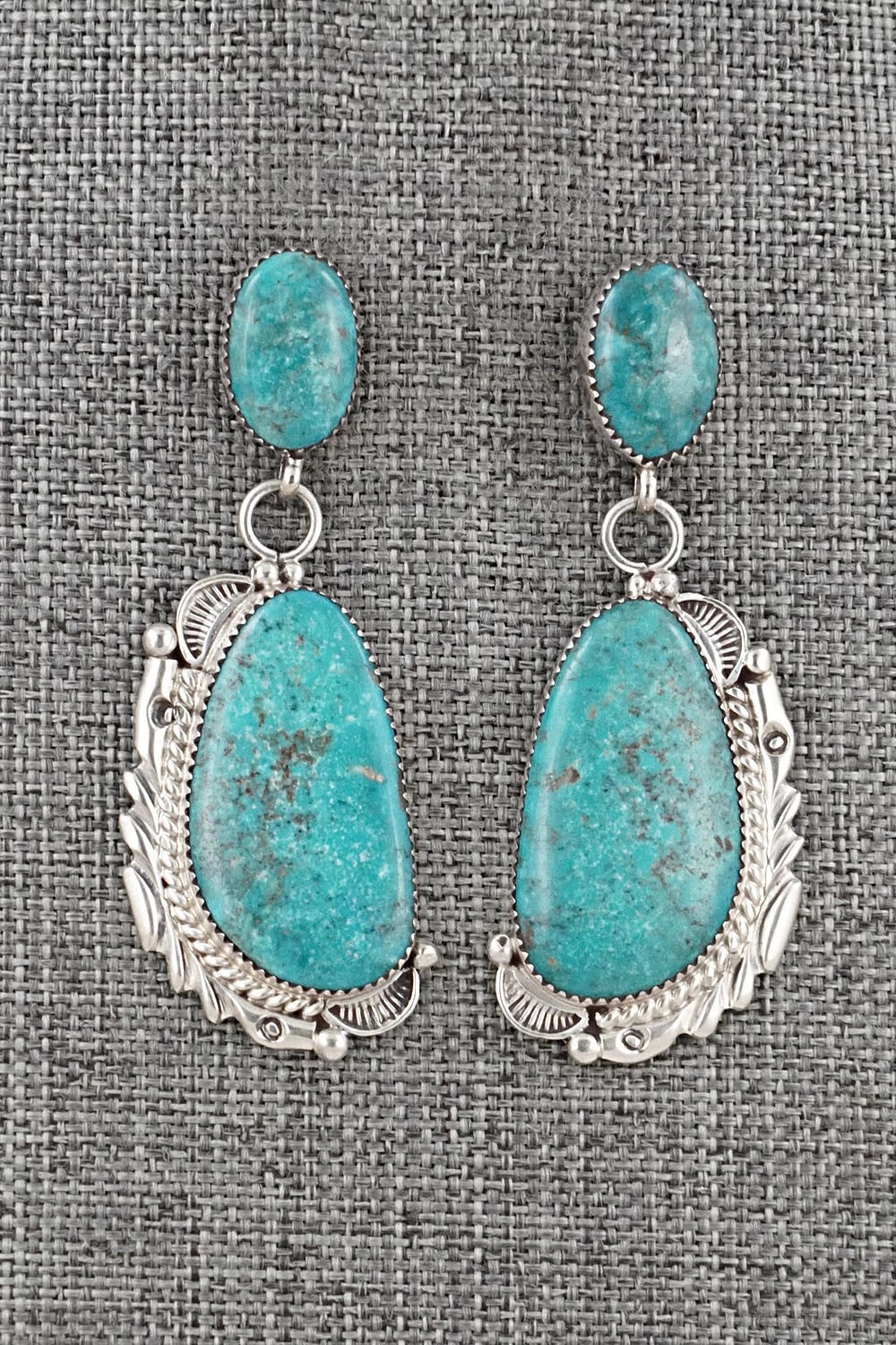 Turquoise & Sterling Silver Earrings - Anthony Brown