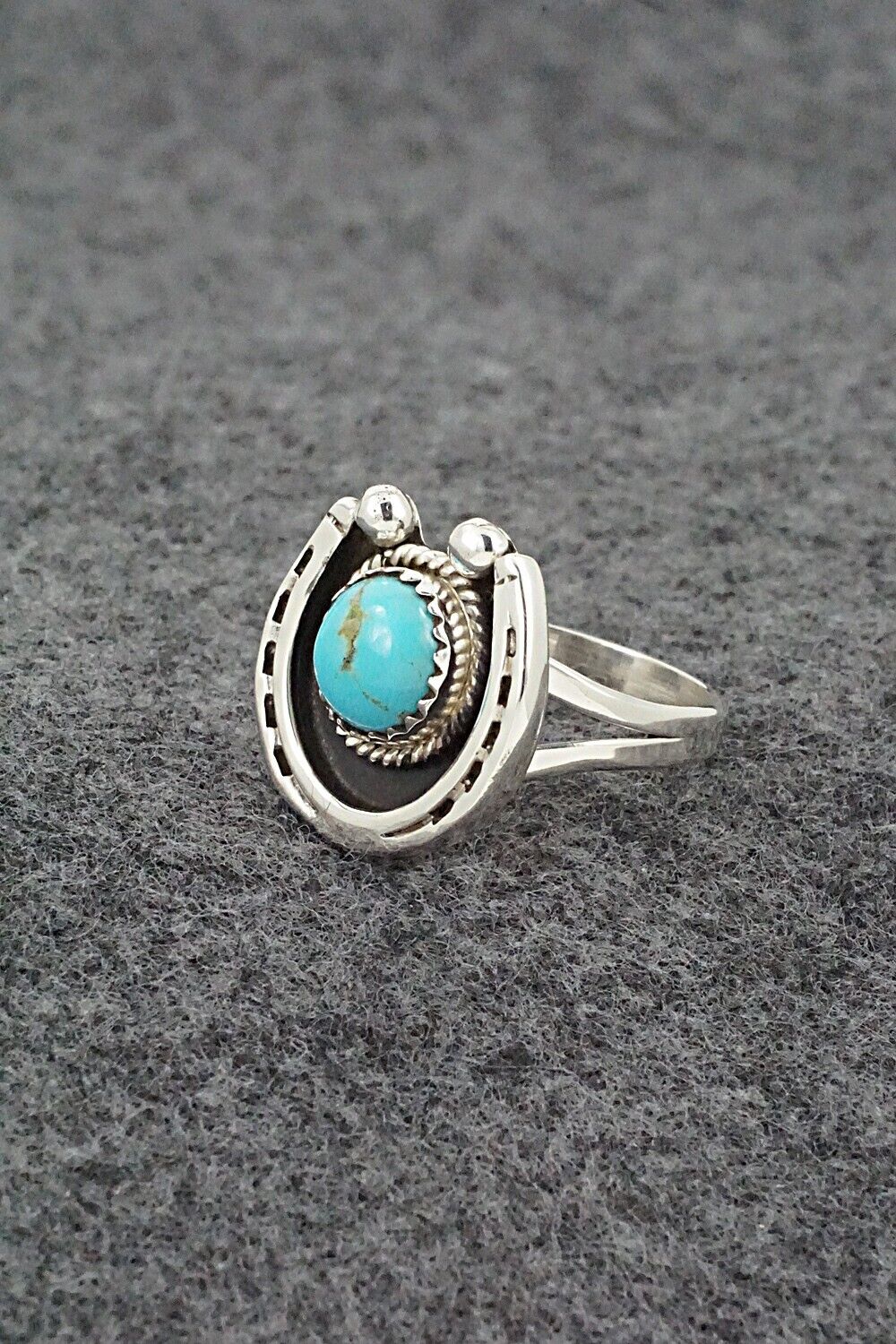 Turquoise & Sterling Silver Ring - Alice Rose Saunders - Size 7.5