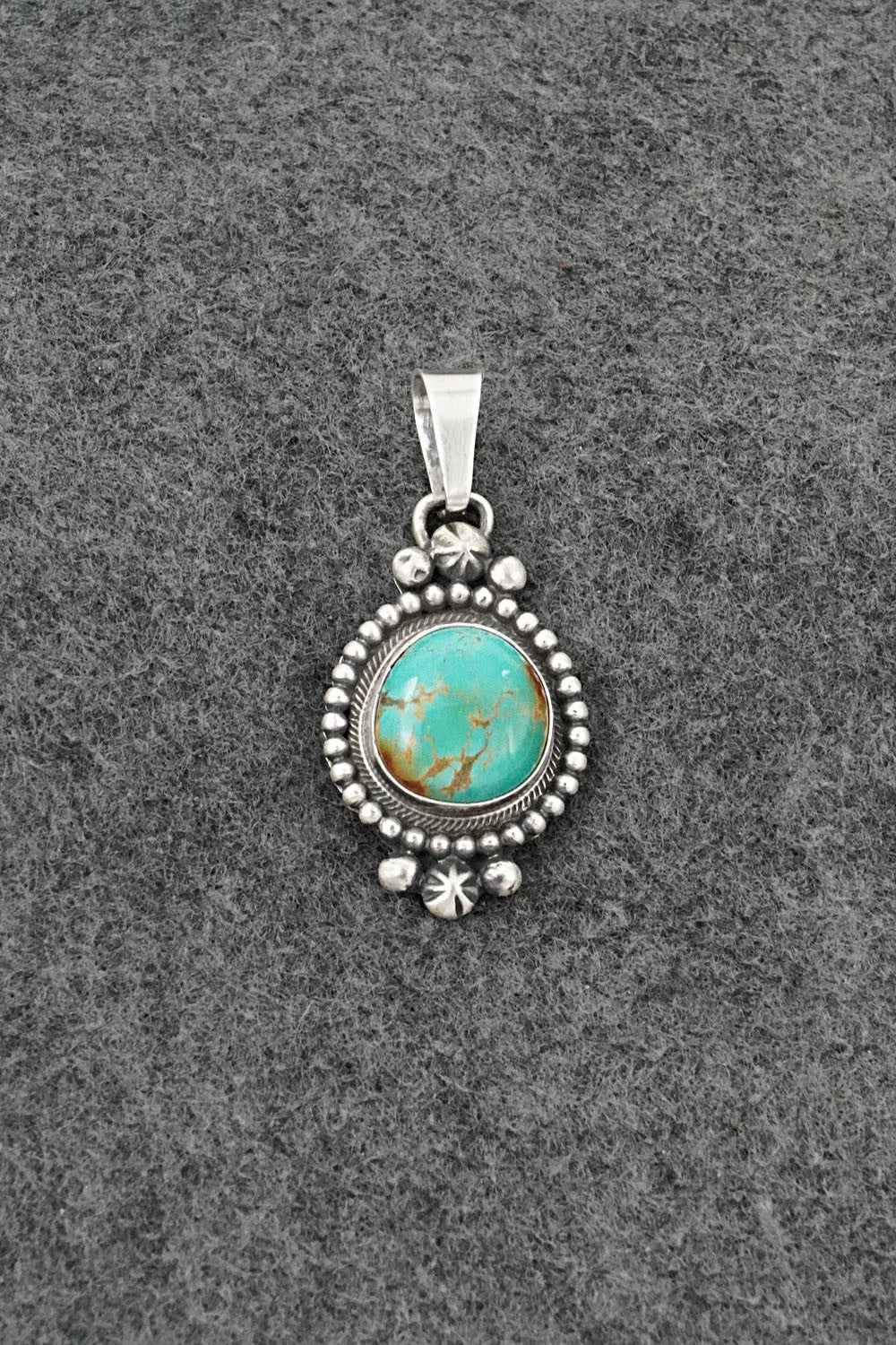 Turquoise & Sterling Silver Pendant - Darrin Livingston