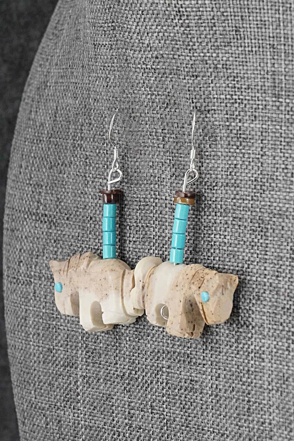 Multi-Stone Horse Fetish & Sterling Silver Necklace Set - Dannette Laate
