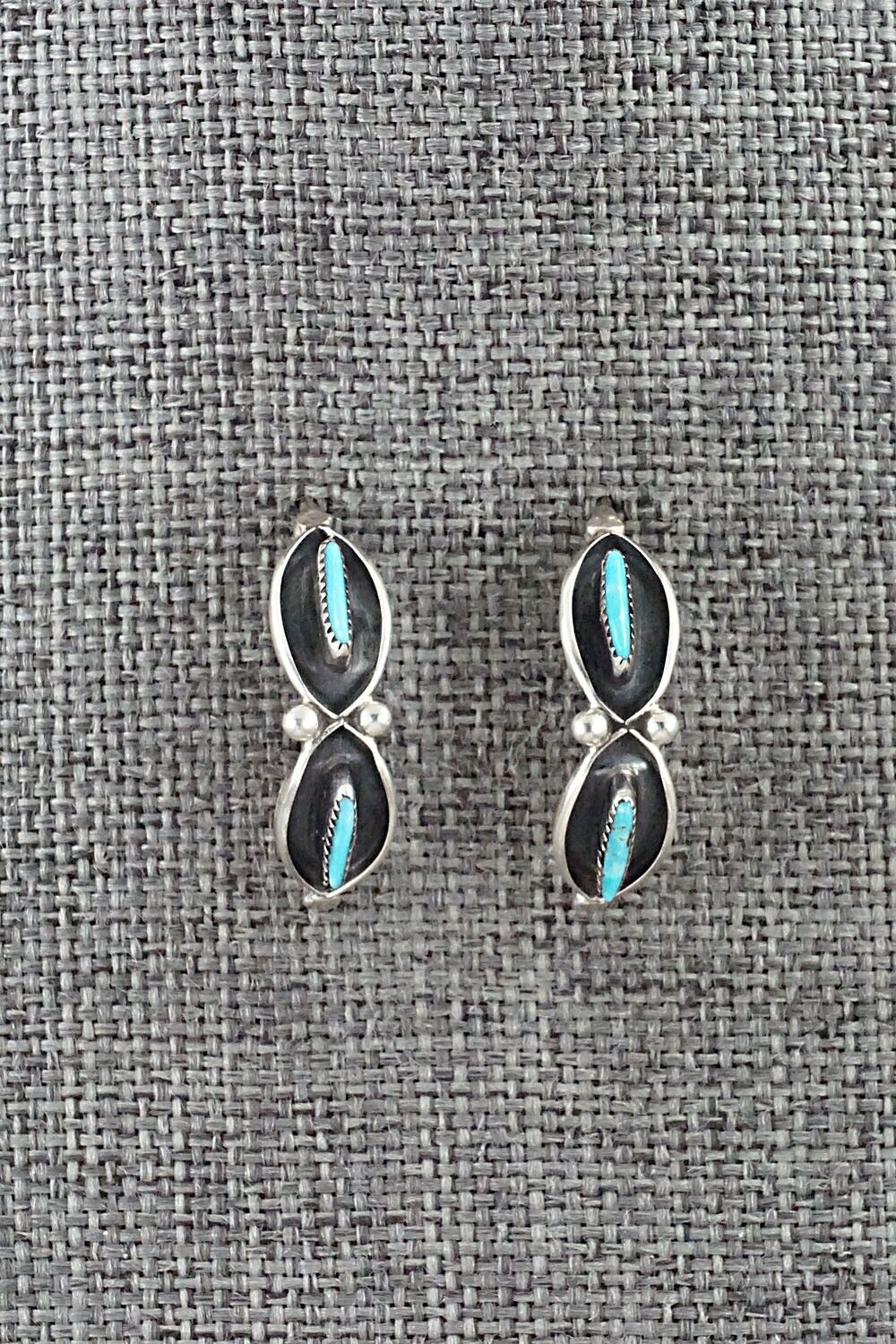 Turquoise & Sterling Silver Earrings - Fernando Othole