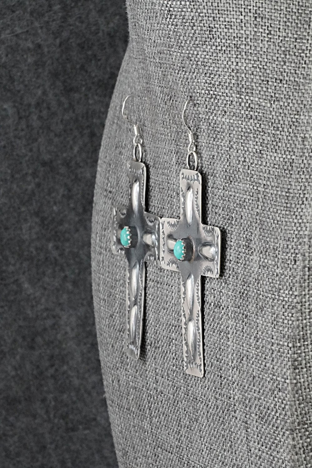 Turquoise & Sterling Silver Earrings - Tim Yazzie
