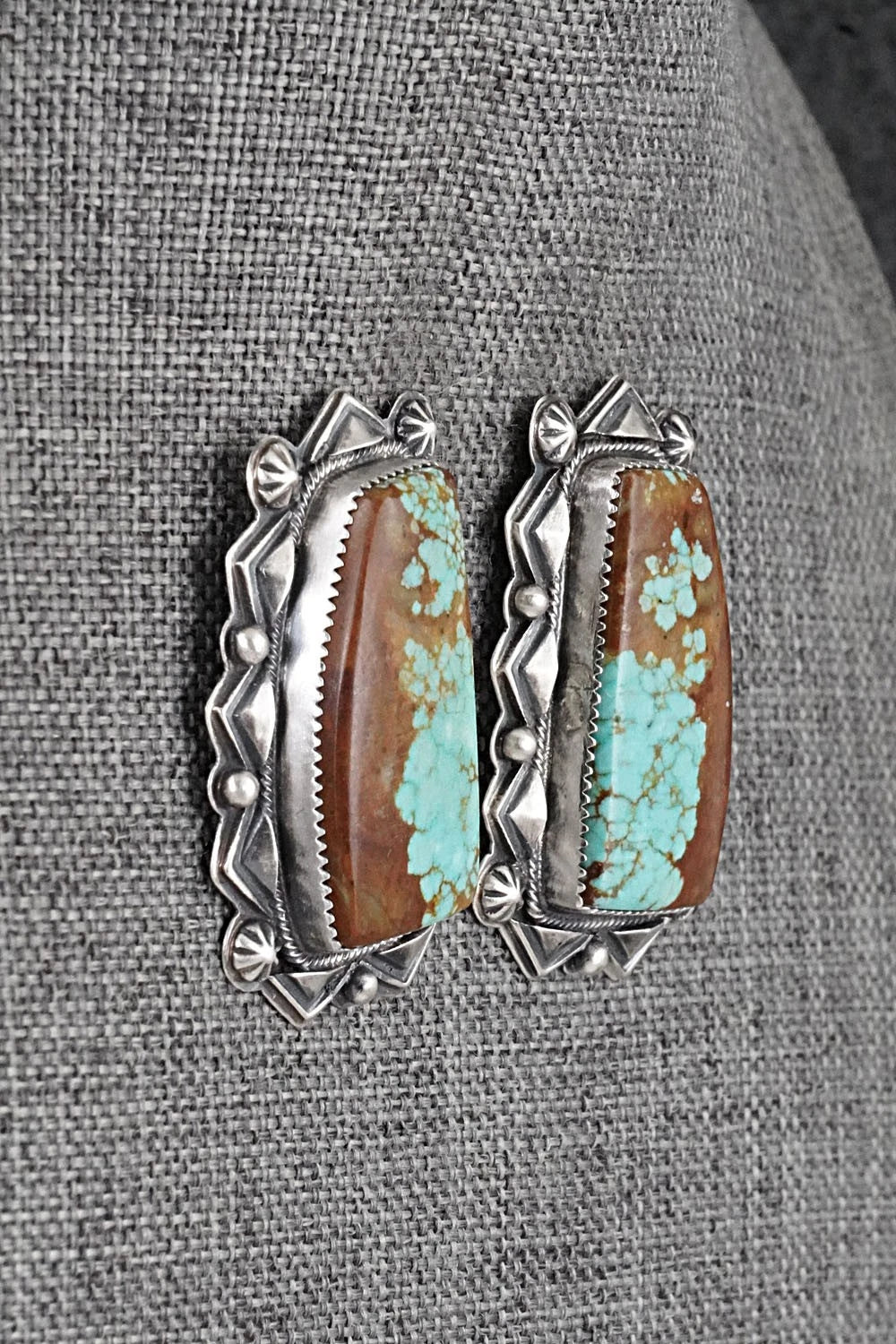 Turquoise & Sterling Silver Necklace and Earrings Set - Randy Boyd