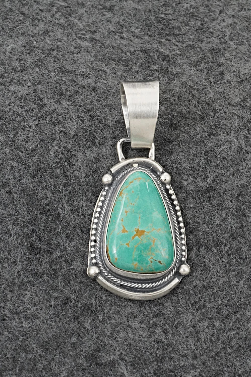 Turquoise & Sterling Silver Pendant - Bobby Johnson