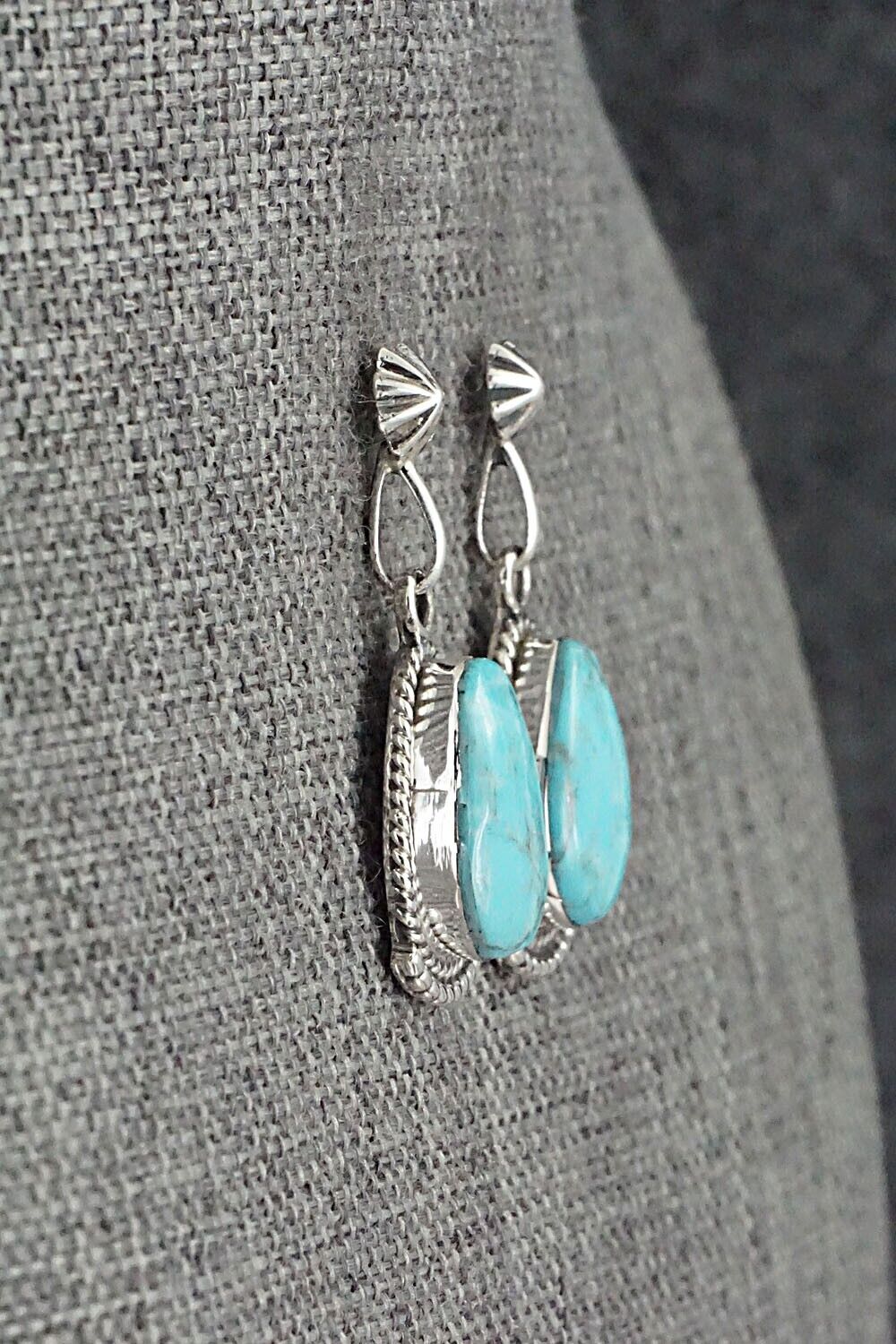 Turquoise and Sterling Silver Earrings - Sharon McCarthy