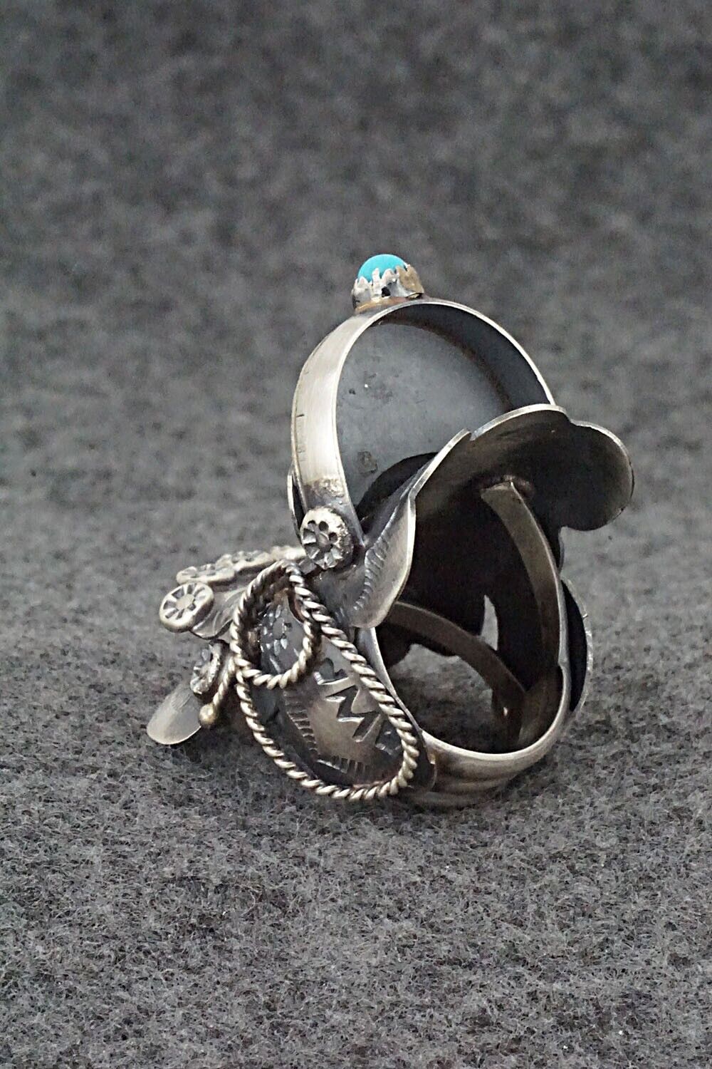 Turquoise and Sterling Silver Ring - Tim Yazzie - Size 9.25