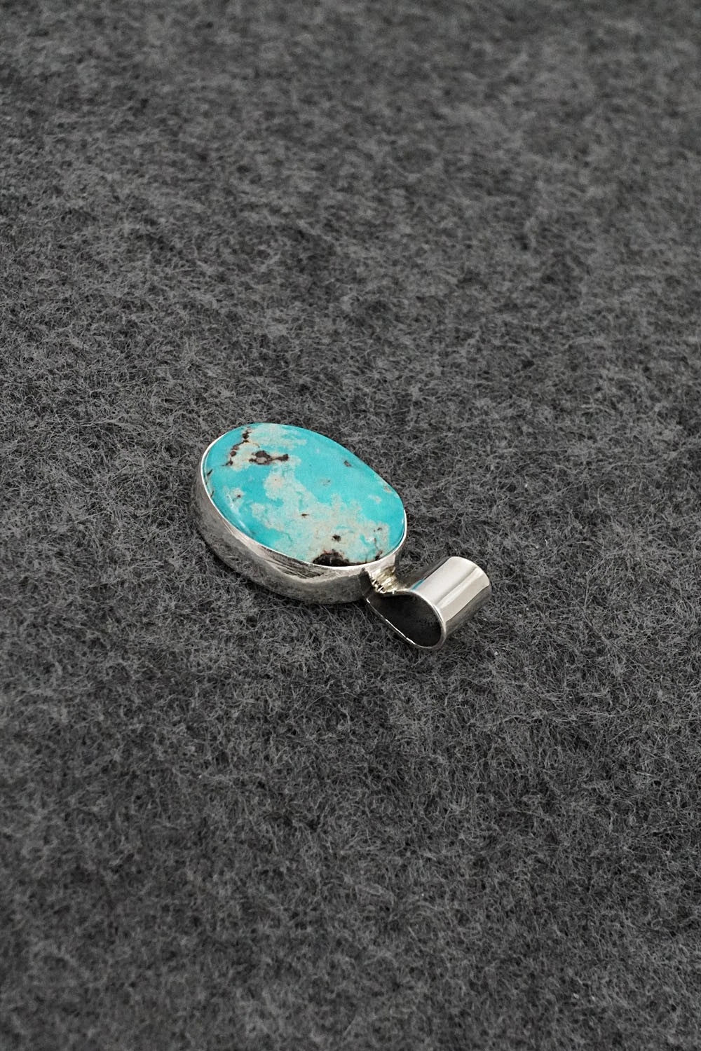 Turquoise & Sterling Silver Pendant - Eugene Gruber
