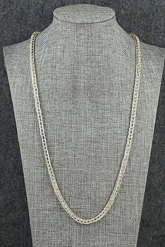 Sterling Silver Chain Necklace 24" - Smokey Gchachu