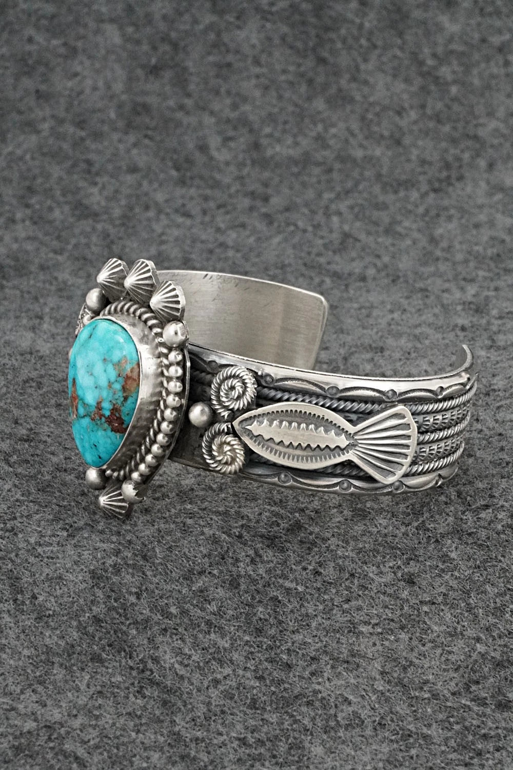 Turquoise & Sterling Silver Bracelet - Michael Calladitto