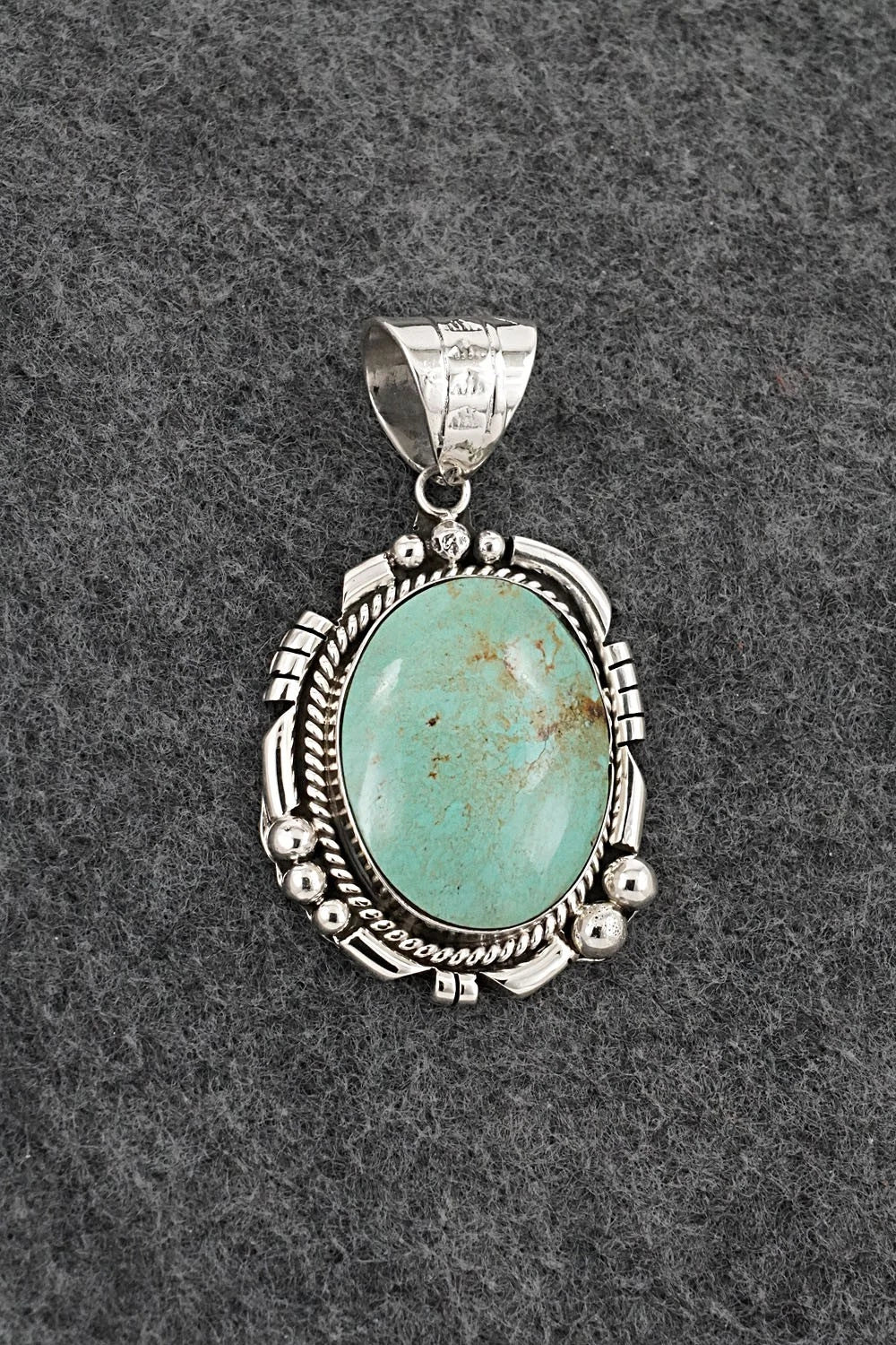 Turquoise & Sterling Silver Pendant - Charlene Yazzie