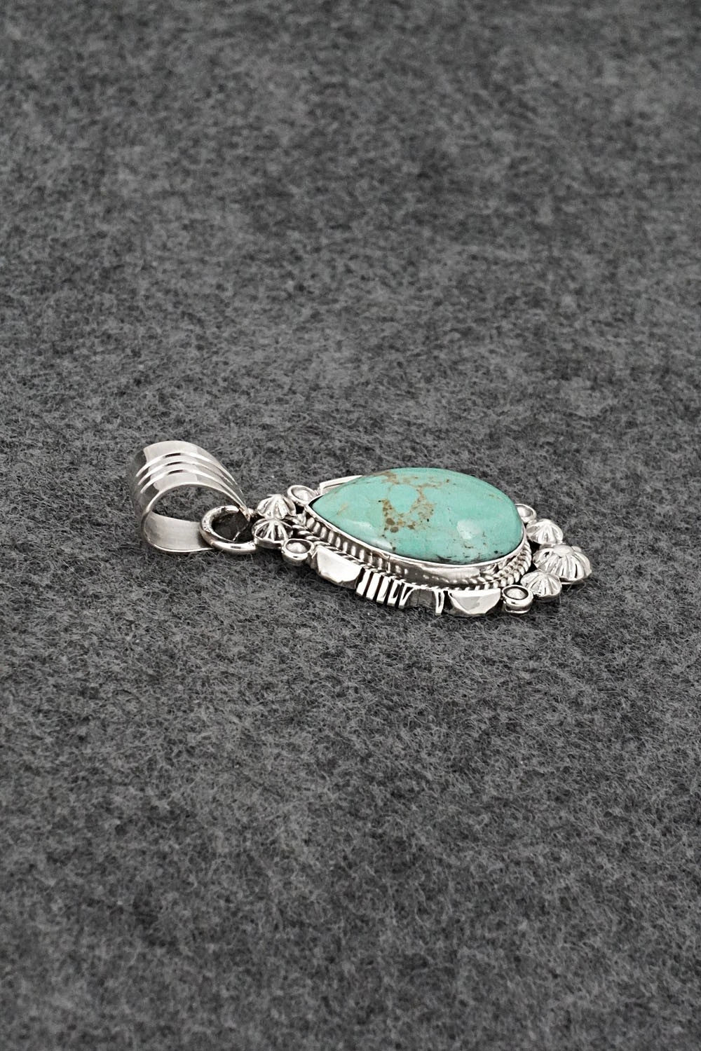 Turquoise & Sterling Silver Pendant - Marita Benally