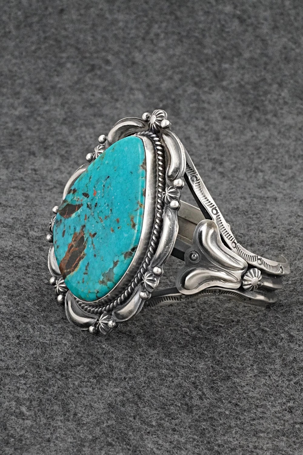 Turquoise & Sterling Silver Bracelet - Raymond Delgarito