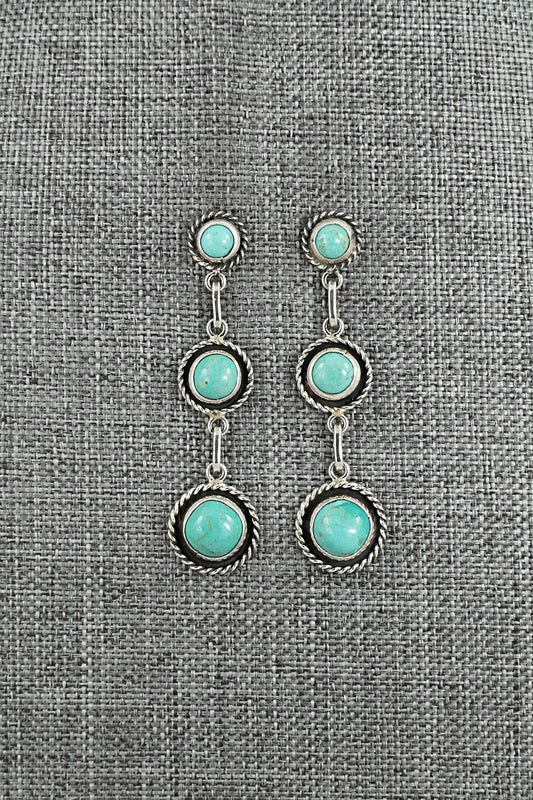 Turquoise & Sterling Silver Earrings - Martin Perry